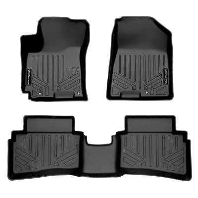 SMARTLINER - SMARTLINER SA0492/B0492 Front/Rear Black Floor Liners for Hyundai Venue