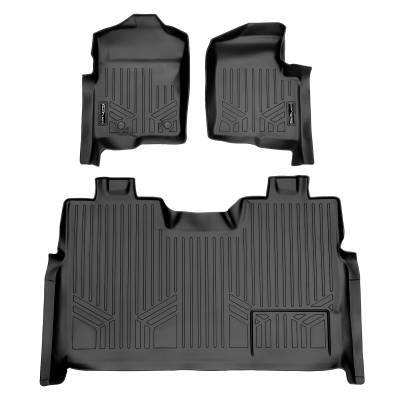 SMARTLINER - SMARTLINER SA0094/B0028 Front/Rear BLACK Floor Liners Ford F150 Crew