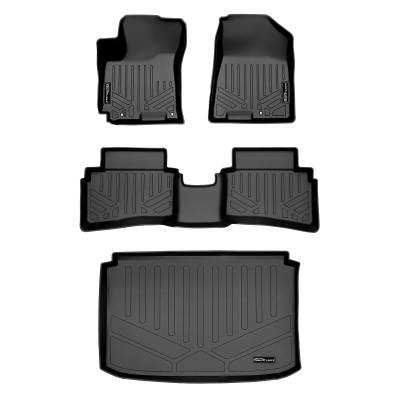 SMARTLINER - SMARTLINER SA0492/B0492/D0494 Front/Rear Black Floor Liners for Hyundai Venue