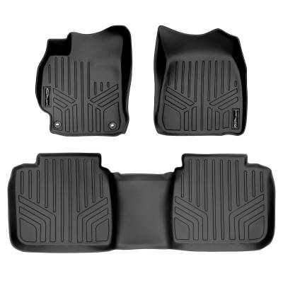 SMARTLINER - SMARTLINER SA0102/B0102 Front/Rear BLACK Floor Liners for Toyota Camry