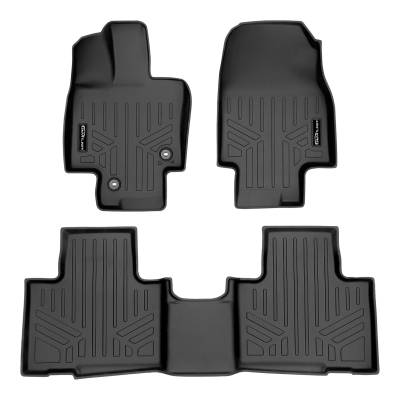 SMARTLINER - SMARTLINER SA0500/B0500 Front/Rear BLACK Floor Liners for Toyota Highlander