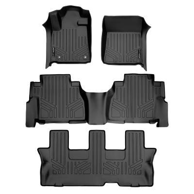 SMARTLINER - SMARTLINER SA0108/B0272/C0272 Front/Rear Black Floor Liners for Toyota Sequoia