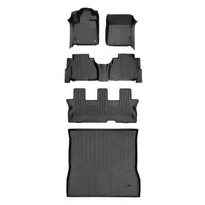 SMARTLINER - SMARTLINER SA0108/B0272/C0272/D0272 F/R Floor Liners w/Cargo Black for Sequoia