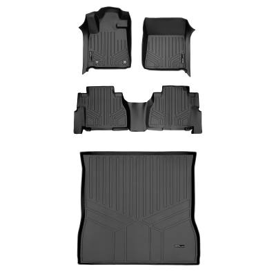 SMARTLINER - SMARTLINER SA0108/B0272/D0272 Front/Rear Black Floor Liners for Toyota Sequoia