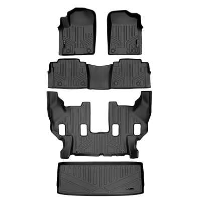 SMARTLINER - SMARTLINER SA0504/B0504/C0242/E0242 F/R Floor Liners w/Cargo Blk for Armada/QX80