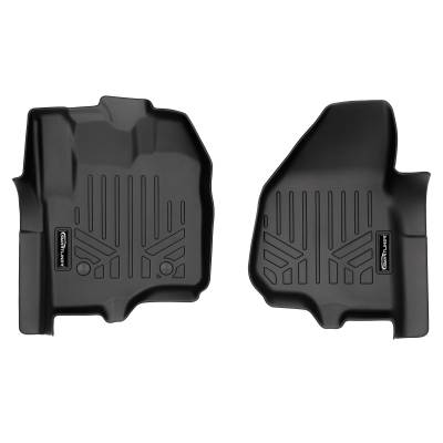 SMARTLINER - SMARTLINER SA0116 Front BLACK Floor Liners Super Duty Ext/Crew