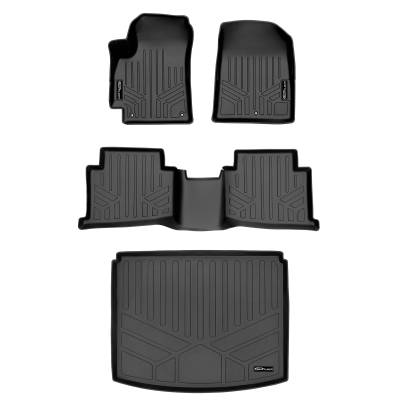 SMARTLINER - SMARTLINER SA0510/B0510/D0513 Front/Rear BLACK Floor Liners for Kia Seltos