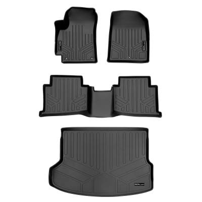 SMARTLINER - SMARTLINER SA0510/B0510/D0532 Front/Rear BLACK Floor Liners for Kia Seltos