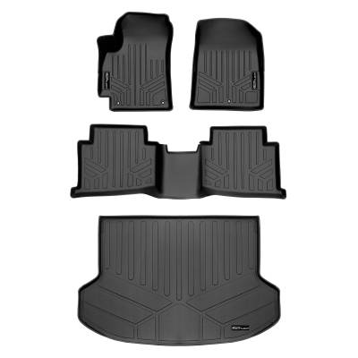 SMARTLINER - SMARTLINER SA0510/B0510/D0714 Front/Rear BLACK Floor Liners for Kia Seltos