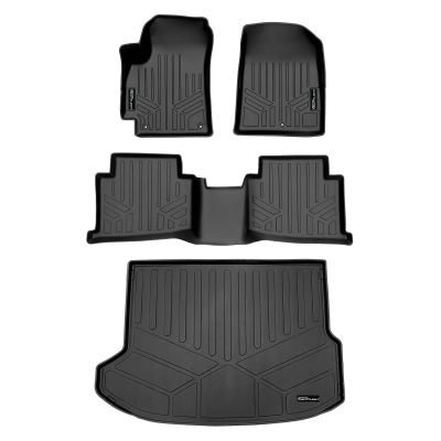 SMARTLINER - SMARTLINER SA0510/B0510/D0736 Front/Rear BLACK Floor Liners for Kia Seltos