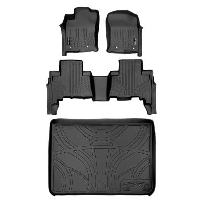 SMARTLINER - Smartliner SA0120/B0120/D0027 Front/Rear BlackFloor Liners for Toyota 4Runner