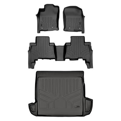 SMARTLINER - Smartliner SA0120/B0120/D0208 Front/Rear BlackFloor Liners for Toyota 4Runner