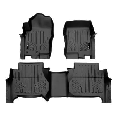 SMARTLINER - SMARTLINER SA0121/B0121 Front/Rear BLACK Floor Liners for Nissan Frontier Crew