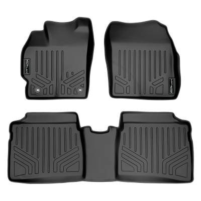 SMARTLINER - SMARTLINER SA0123/B0123 Front/Rear BLACK Floor Liners for Toyota Prius