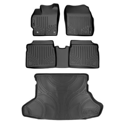 SMARTLINER - SMARTLINER SA0123/B0123/D0123 Front/Rear BLACK Floor Liners for Toyota Prius