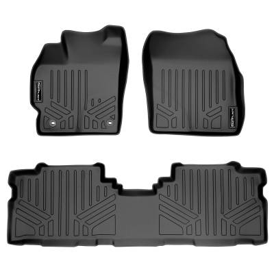 SMARTLINER - SMARTLINER SA0123/B0124 Front/Rear Black Floor Liners for Toyota Prius V