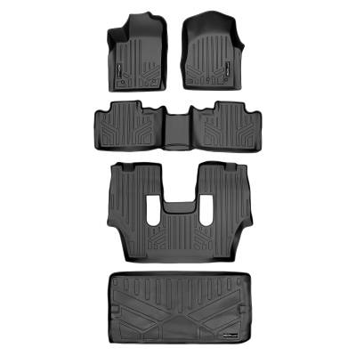 SMARTLINER - SMARTLINER SA0127/B0071/C0233/E0113 Front/Rear BLACK Floor Liners for Durango