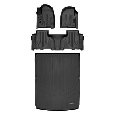 SMARTLINER - SMARTLINER SA0524/B0527/D0526 F/R Floor Liners w/Cargo Black ESV/Suburban/Yukon