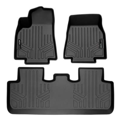 SMARTLINER - SMARTLINER SA0529/B0529 Front/Rear BLACK Floor Liners for Tesla Y