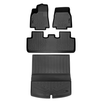 SMARTLINER - SMARTLINER SA0529/B0529/D0715 Front/Rear BLACK Floor Liners for Tesla Y