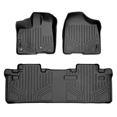 SMARTLINER - SMARTLINER SA0128/B0083 Front/Rear BLACK Floor Liners for Toyota Sienna