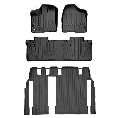 SMARTLINER - SMARTLINER SA0128/B0083/C0229 Front/Rear BLACK Floor Liners for Toyota Sienna