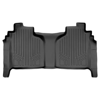 SMARTLINER - SMARTLINER SB0400 2nd Row BLACK Floor Liners Silverado/Sierra Crew