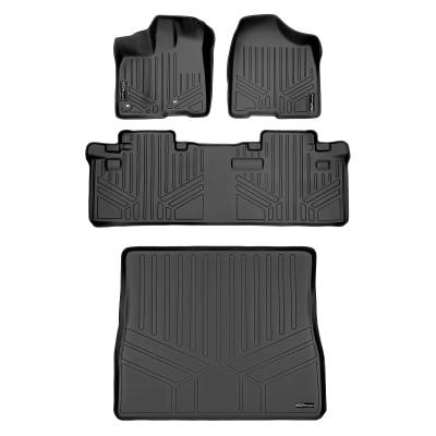 SMARTLINER - SMARTLINER SA0128/B0083/D0083 Front/Rear BLACK Floor Liners for Toyota Sienna
