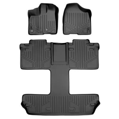 SMARTLINER - SMARTLINER SA0128/B0128 Front/Rear BLACK Floor Liners for Toyota Sienna