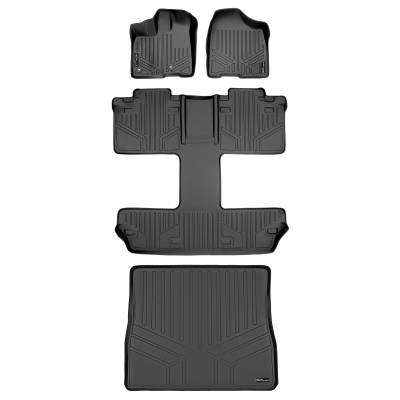 SMARTLINER - SMARTLINER SA0128/B0128/D0083 Front/Rear BLACK Floor Liners for Toyota Sienna