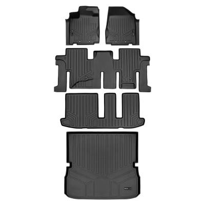 SMARTLINER - SMARTLINER Front/Rear Floor Liners w/Cargo Liner Black for Pathfinder/QX60