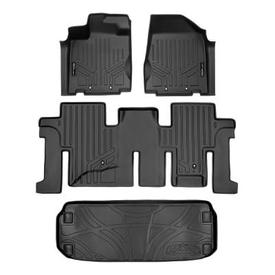 SMARTLINER - SMARTLINER SA0131/B0131/E0131 Front/Rear BLACK Floor Liners for Pathfinder/QX60