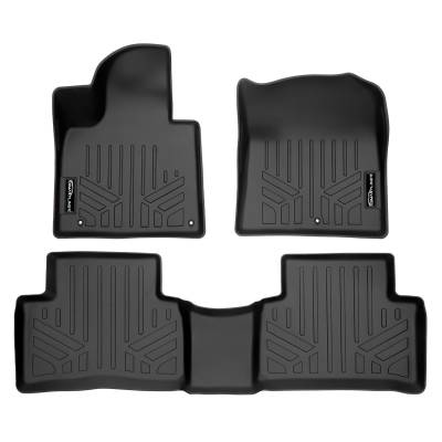 SMARTLINER - SMARTLINER SA0547/B0547 Front/Rear BLACK Floor Liners for Kia Sorento