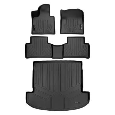 SMARTLINER - SMARTLINER SA0547/B0547/D0547 Front/Rear BLACK Floor Liners for Kia Sorento