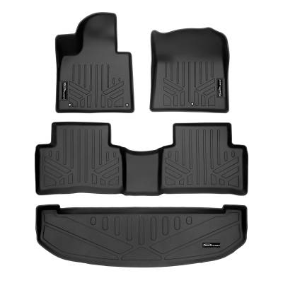 SMARTLINER - SMARTLINER SA0547/B0547/E0547 Front/Rear BLACK Floor Liners for Kia Sorento