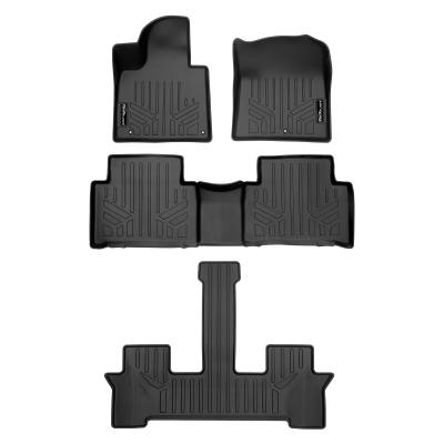 SMARTLINER - SMARTLINER SA0547/B0608/C0548 Front/Rear BLACK Floor Liners for Kia Sorento