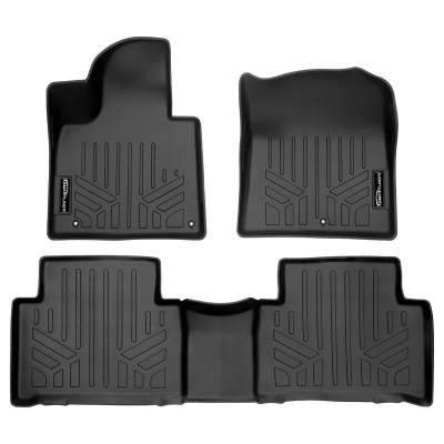 SMARTLINER - SMARTLINER SA0547/B0608 Front/Rear BLACK Floor Liners for Kia Sorento