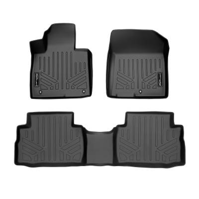SMARTLINER - SMARTLINER SA0550/B0550 Front/Rear BLACK Floor Liners for Hyundai Santa Fe