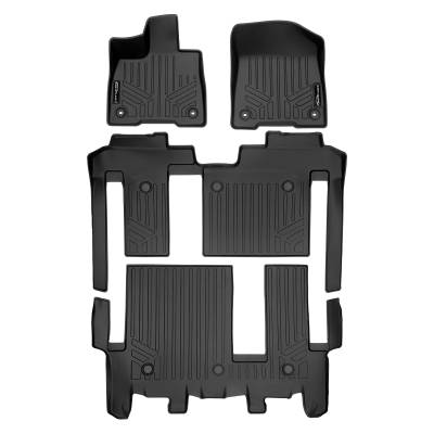 SMARTLINER - SMARTLINER SA0552/B0552/C0552 Front/Rear Black Floor Liners for Toyota Sienna