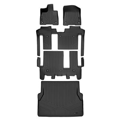 SMARTLINER - SMARTLINER SA0552/B0552/C0552/D0552 F/R Floor Liners w/Cargo Black for Sienna