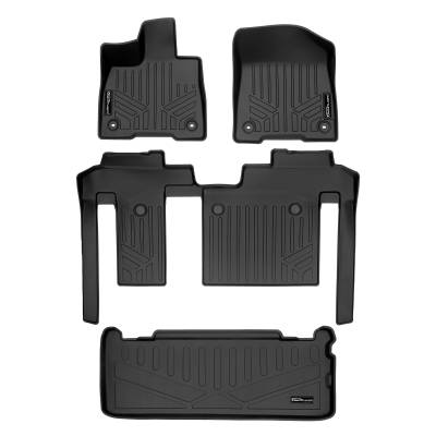 SMARTLINER - SMARTLINER SA0552/B0552/E0592 Front/Rear Black Floor Liners for Toyota Sienna
