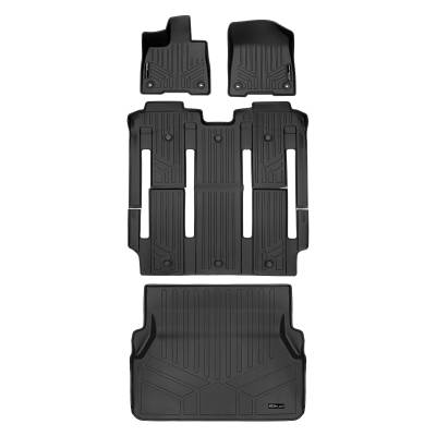 SMARTLINER - SMARTLINER SA0552/B0576/D0552 Front/Rear Black Floor Liners for Toyota Sienna