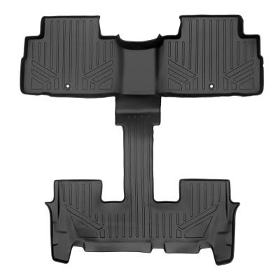 SMARTLINER - SMARTLINER SB0495 2nd Row BLACK Floor Liners for Hyundai Palisade