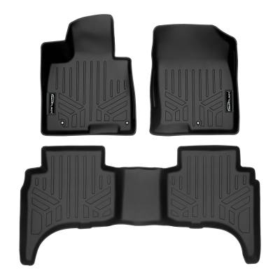 SMARTLINER - SMARTLINER SA0555/B0565 Front/Rear BLACK Floor Liners for Hyundai Santa Cruz