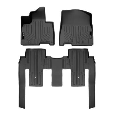SMARTLINER - SMARTLINER SA0556/B0556 Front/Rear BLACK Floor Liners for Kia Carnival