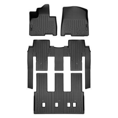SMARTLINER - SMARTLINER SA0556/B0556/C0556 Front/Rear BLACK Floor Liners for Kia Carnival