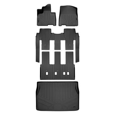 SMARTLINER - SMARTLINER Front/Rear Floor Liners w/Cargo Liner Black for Kia Carnival