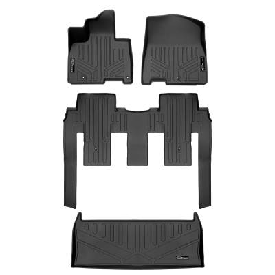SMARTLINER - SMARTLINER SA0556/B0556/E0556 Front/Rear BLACK Floor Liners for Kia Carnival