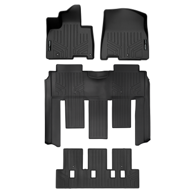 SMARTLINER - SMARTLINER SA0556/B0730/C0730 Front/Rear BLACK Floor Liners for Kia Carnival