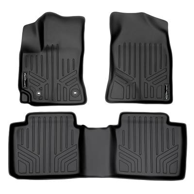 SMARTLINER - Smartliner SA0147/B0147 Front/Rear BlackFloor Liners for Toyota Corolla